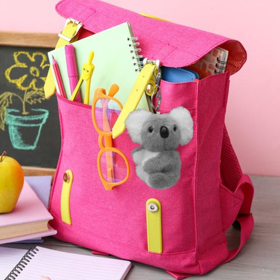 Koala Doll Keychain Cartoon Plush Bag Pendant Soft Stuffed Animal Keyring for Backpacks Purses Car Home Decor