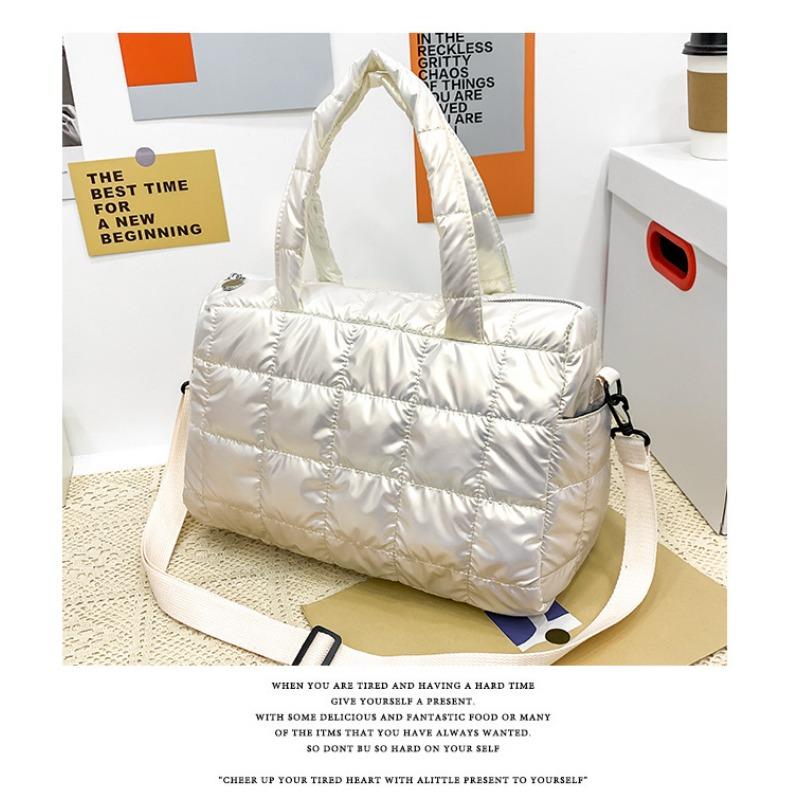 Bag Women's Fashion Commuter Large Capacity One Shoulder Crossbody Bag Korean Version Small Crowd Plaid Cotton Suit Handbag