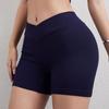 Fashion Yoga Shorts Women's V Waist Sexy Peach Hip High Waist Running Fitness Tight Stretch Seamless Sports Shorts