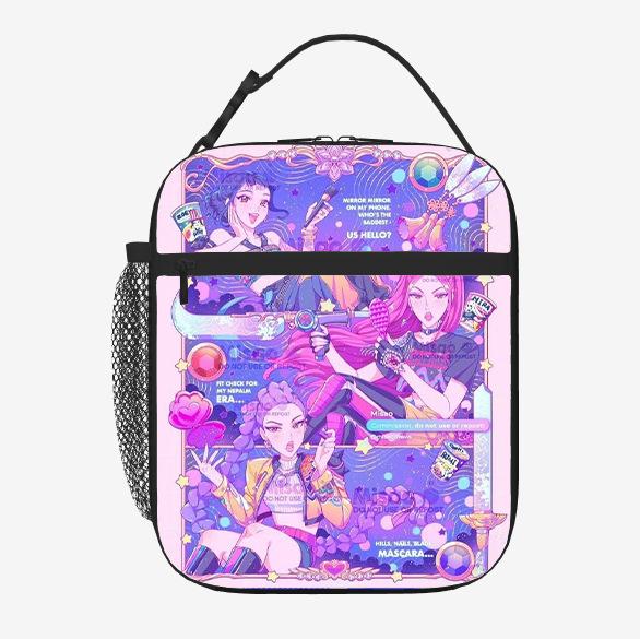 Elementary School Student Card Kpop Demon Hunter Thermal Insulation Bag Portable Outdoor Picnic Bag Children'S Lunch Box Bag Lunch Bag