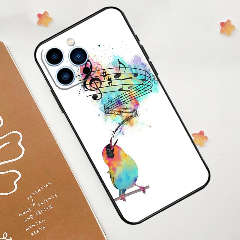 Musical Music Note Phone Case For iPhone 17 Pro Max 14 11 15 16 Pro Max 12 13 Mini 16 Plus 16e 17 Air Funda