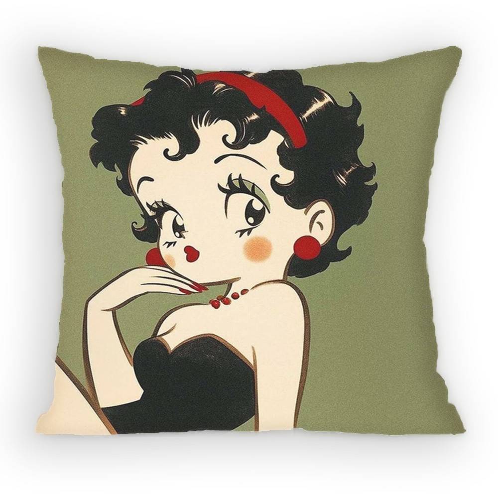 Classic CharacterAnime BBettys Boops Pillow Case Antidustmite Pillowcase Invisible zipper silky short plush Sofa cushion cover