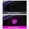 Car LED Window Lights Interior Decoration Lights Glowing Heart Atmosphere Lights USB Wiring Car Modification Neon Car Decoration