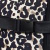 Rucksack mit Leopardenmuster, mehreren Taschen und verstellbaren Trägern