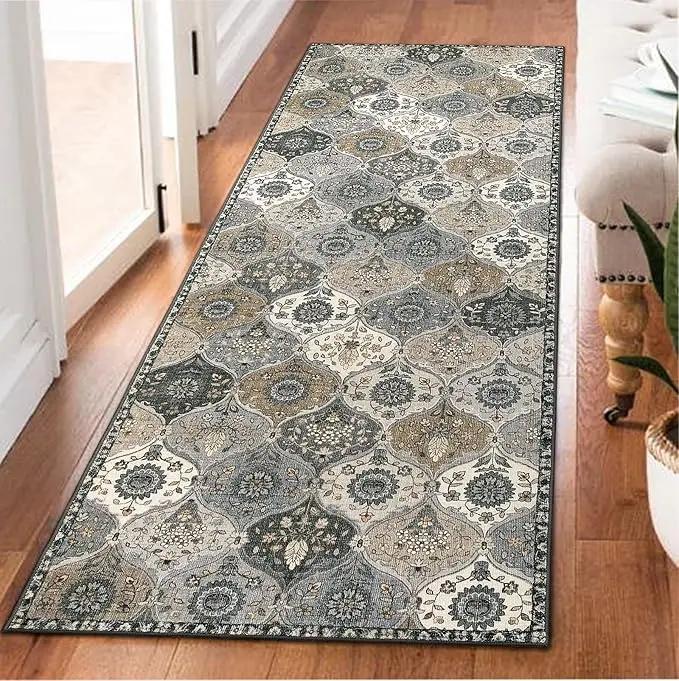 Bohemia Yellow Trellis Hallway Rug Runner Rug Kitchen Hallways Vintage Carpet Bedroom Bathroom Entryway CreamMulti Runners Mats
