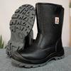 Mens Casual High Steel Toe Caps Safety Boots Soft Leather Working Shoes Worker Tooling Security Boot Long Safe Botas Footwear