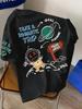 Unisexs Cartoon Astronaut Space Print Tshirt 100 Polyester Streetwear Tee Loose Fit Tops Sxxl