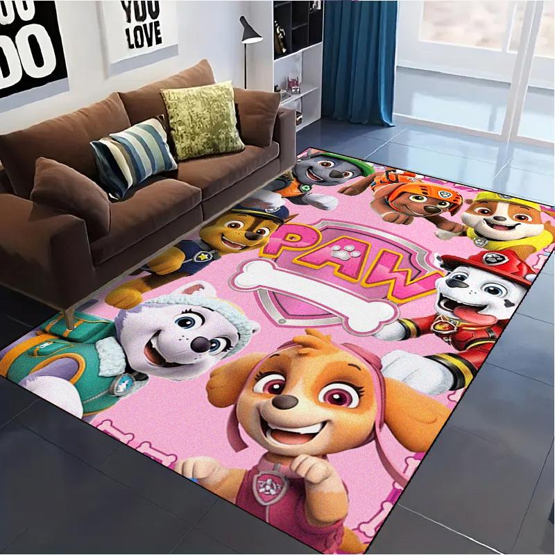 Dogs Cartoon Carpet Rug for Living Room Bedroom Home Sofa Decoration,Kids play Non-slip Floor Mat