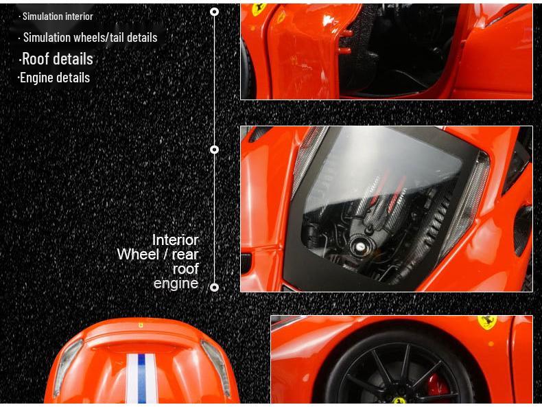 Bburago 1:18 488 Pista Alloy Supercar Model with Opening Doors