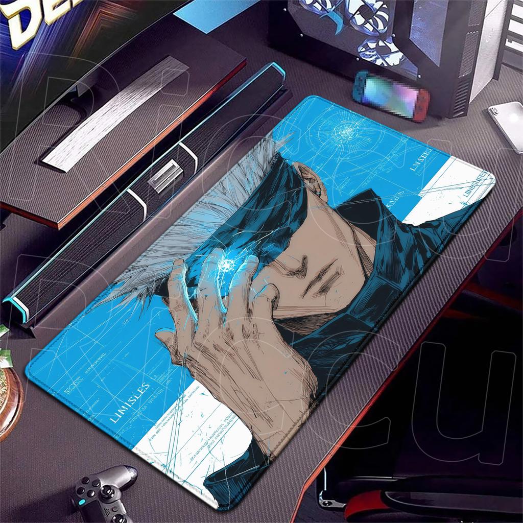 HD XXL Ryomen Sukuna 400x900mm Black Anime Jujutsu Kaisen Mouse Pad Gojo Satoru MousePad Computer Gaming PC Accessories Desk Mat