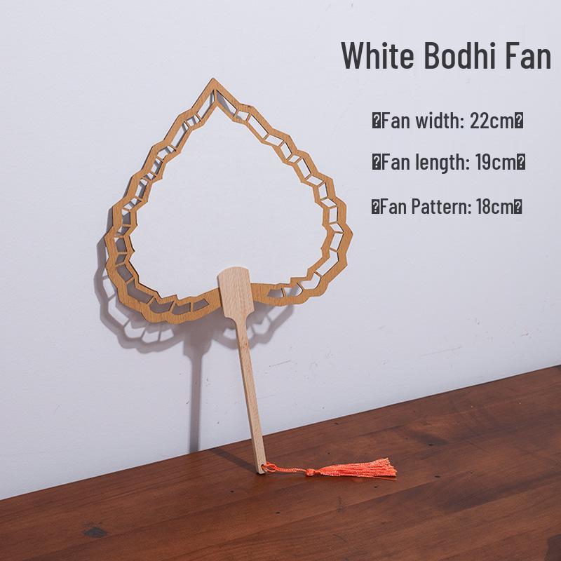 Thick Xuan Paper Hollowed Round Fan: High-Grade Double-Sided Blank Ancient-Style for French Painting & Calligraphy