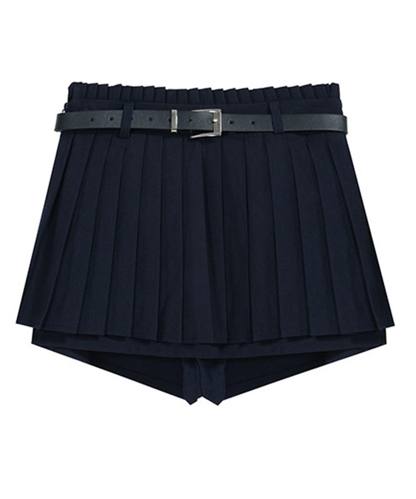 Hypernet Belted Pleated Skirt Pants [2 Colors]