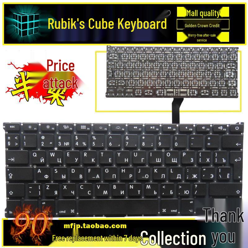 

Клавиатура для MacBook Air 13.3 для A1369, A1466, A1405 (Раскладки RU/CZ/SP/UK/TR)