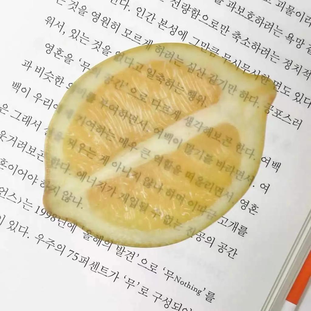 Creative Apple Slice Bookmark with Simulation Funny Design Sense for INS Fixed Book Photography Cartoon Cute Note Bookmark