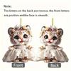 Charming Acrylic Wedding Dress Tiger Pendant For Festive Car Mirror Decoration