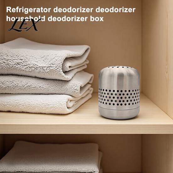 Portable Shoe Cabinet Deodorizer Stainless Steel Refrigerator Deodorizer, Long-Lasting Odor Eliminator, Nano-Catalytic Wardrobe Air Freshener Removal