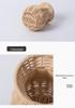 Handmade Plastic Rattan Flower Vase: Indoor Desktop Decor for Dry Flower Arrangements