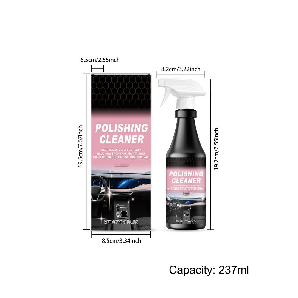 

Interior Detailer Spray 237ml Auto Interior Leather Polisher Spray Long-Lasting Restorer For Trucks Pickups Windshield Seats
