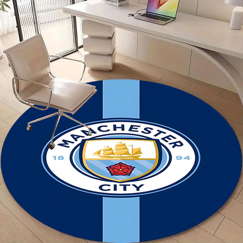 1pc Football Team (32) Design Printed Area Round Carpet for Bedroom Living Room Home Decor Rugs Mat Non Slip Mat Rug for Bedside