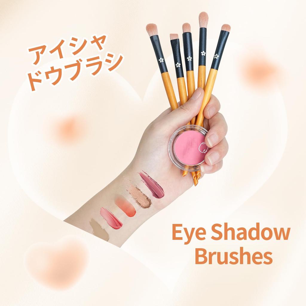 EDTRE Makeup Brush Perfect for Includes DuPont Paper Cosmetic Perfect as a Pink 8-Piece Set, Beginners, Pouch, Eco-Friendly Materials, Gift,