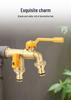 Outdoor Brass Double-Spout Garden Faucet for Balcony or Mop Sink