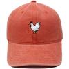 Fun Cock Embroidered Baseball Cap Animal Washed Vintage Daddy Hat Men's and Women's Casual Outdoor Sun Hat