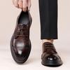 Leather Shoes Autumn British Style Retro High Sense Business Dress Casual Derby Shoes Heightening Wedding Groom Shoes