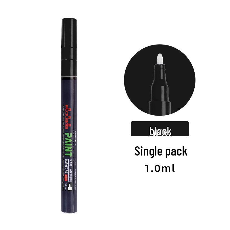 Feloran Yellow Oil-Based Paint Pen for Construction and Public Warning Signs, Metal Fine Tip Touch-Up Marker.