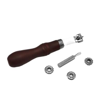 Manuelles Leder-Nahtrad-Markierer mit 4 Abstandszahnrädern für präzise Markierungen auf Stoff, Leder, Handwerk