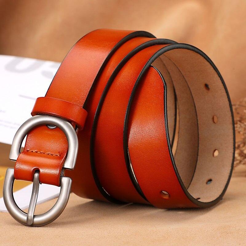 Belts for Women Genuine Leather Cowskin High Quality Fashion Belt Jeans Woman Belts for Dress Luxury Brand Women's Belt LB032-1
