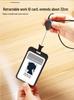 Double-Sided Transparent ID Card and Badge Holder with Round Silicone Lanyard