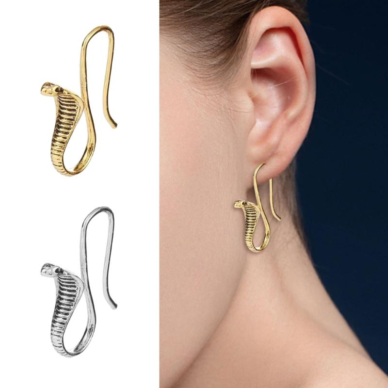 Elegant Punk Inspired Snake Earrings with Detailing Comfortable Earrings Suitable for Adding Edge to Various Outfits