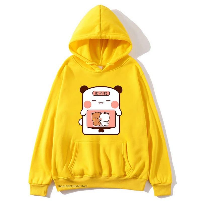 Anime Bubu Dudu Print Hoodies for Men Women Clothing Funny Cartoon Graphic Streetwear Long Sleeve Fleece Loose Hooded Sweatshirt