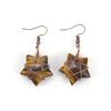 Handmade Amethyst Star Earrings: Wire-Wrapped Crystal Dangles (E43)