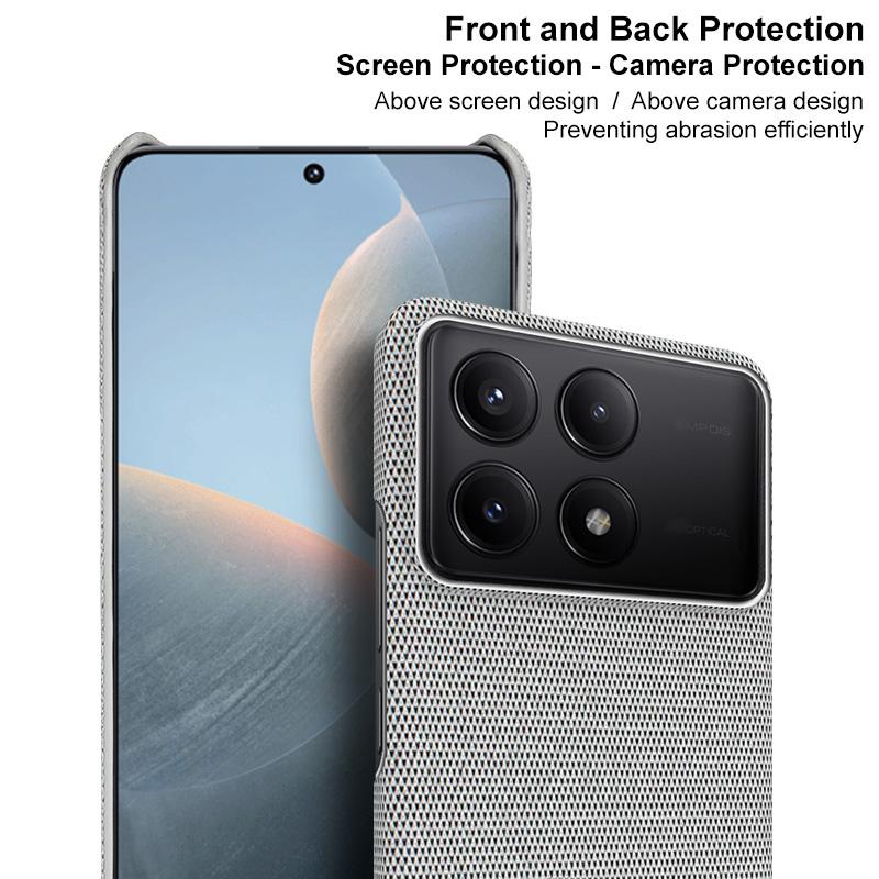 IMAK Ruiyi Serie für Xiaomi Poco F6 Pro 5G/Redmi K70 5G/K70 Pro 5G Hülle Stofftextur Leder+PC Handy-Rückseite
