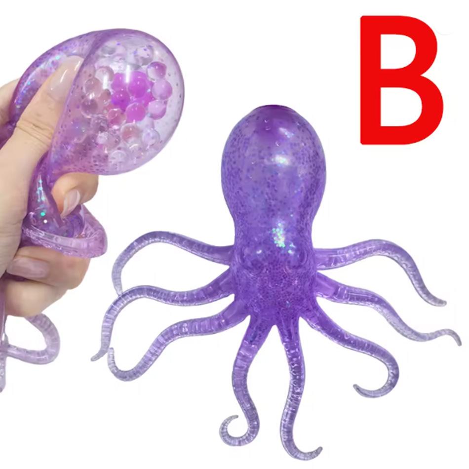 Glitzer Kraken Taba Squishy Zucker Stressball für Kinder Niedliche Tiere Knet-Fidget-Spielzeug Squishy Ozean Sensorisches Dekompressions-Geschenk