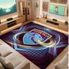 Aston Villa Voetbal Print Kristal Fluweel Tapijt, Comfortabel Waterabsorberend Antislip Binnen Vloerkleed