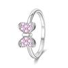 copper Double Heart Ring Bow Starfish Crown Bow Moon Rings Ideal For Women Fine Jewellery Wedding Party Valentines Day Gift