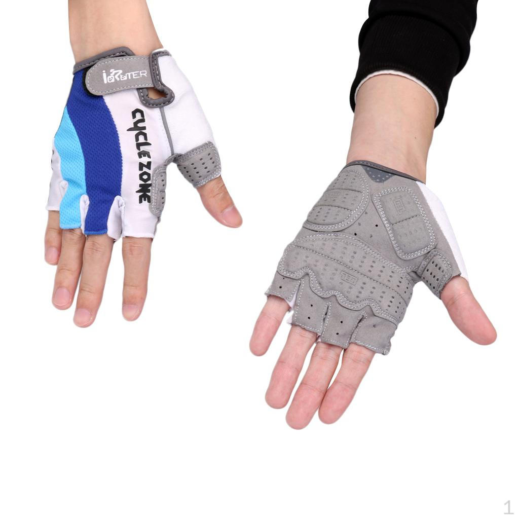 

Breathable Anti- Shockproof Mountain Bike Cycling Half Finger Gloves XL