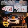 12 Sheets Halloween Blood Car Stickers And Decals,Funny & Stylish Halloween Car Decorations For Engine Hood/Rear-View Mirror/Door,Self-Adhesive