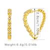 K Gold Plated Copper Creative Zircon Simple Ear Buckle Earrings