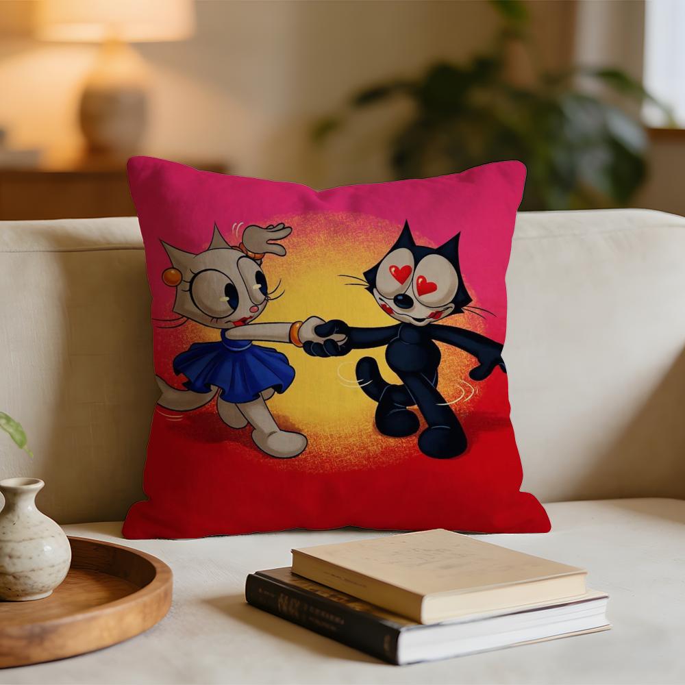 

FFelix The Cat Exquisite Cushion Cover Short plush pillowcase for bed sofa carwashable 30x30cm