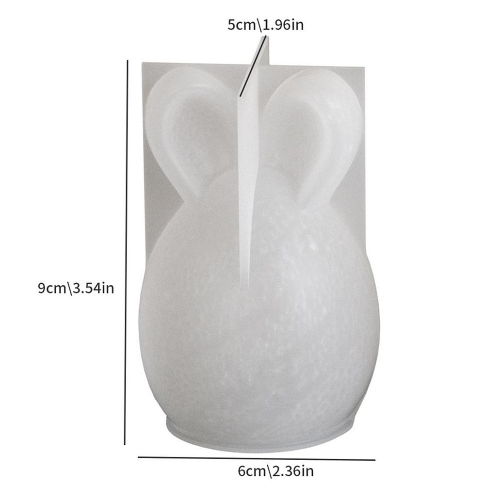 DIY Oster-Serie Silikonform 3D Gestreiftes Ei Gerader Ohrhase Kürbis Diamantmuster Hase Duftkerze Gips
