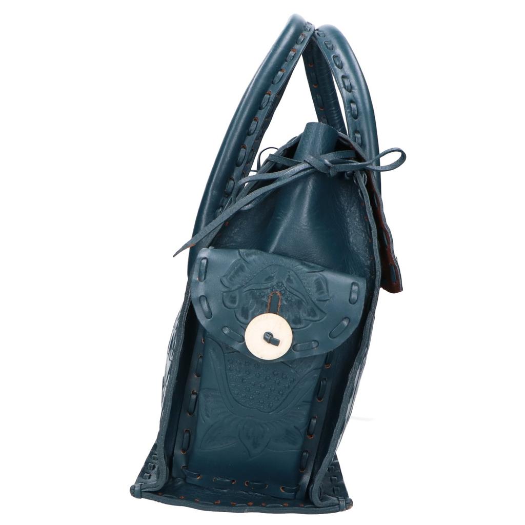 GRACE CONTINENTAL Carving Tribes Maestra M Tote Bag greenUsed