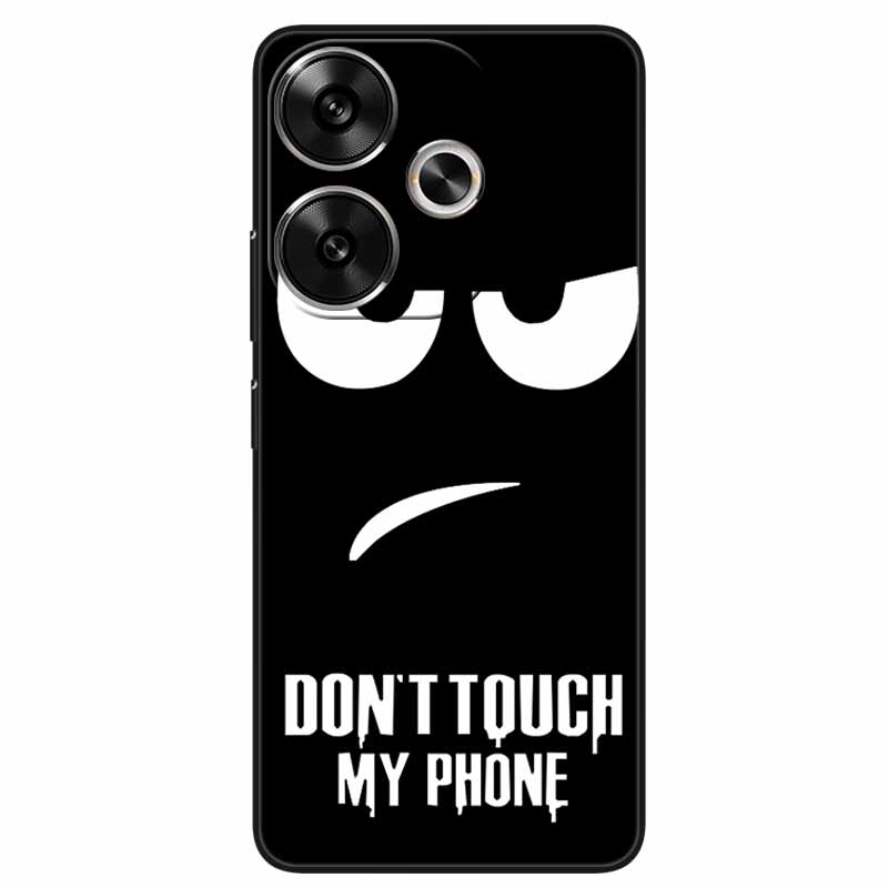 For Xiaomi Redmi 13 Case Animals Painted Black Silicone TPU Soft Bumpers for Redmi 13 4G 5G Redmi13 Phone Cover Protect Capa