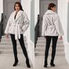 Imitation Fur Belt Belt Medium and Long Jacket Fashion Trend Women's Clothing Warm Thickened Plush Long-sleeved Jacket