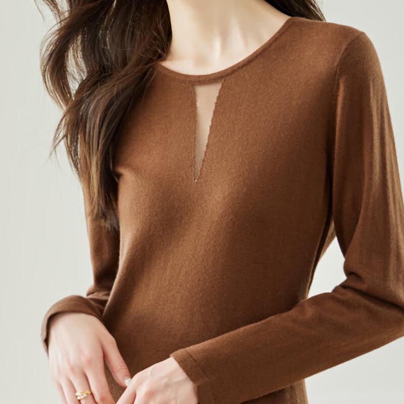 Srcr Women's Elegant Wool Knit A-Line Dress