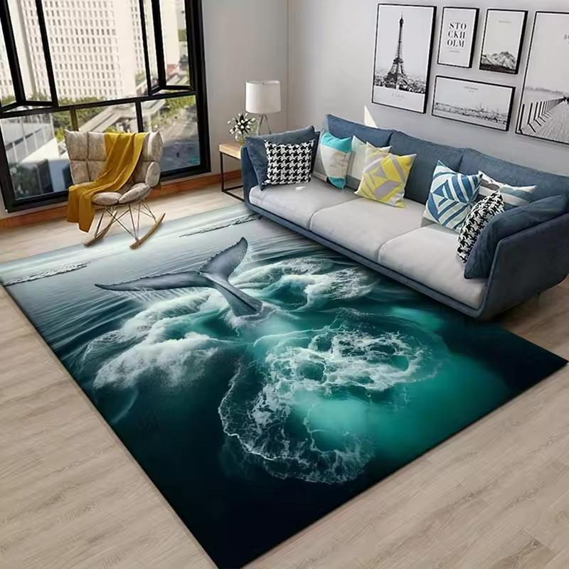 

3D Cliff Illusion Rug Outdoor Adventure Themed Carpet for Balcony Unique Landscape Design Anti slip carpet can be machine washed 30X50CM