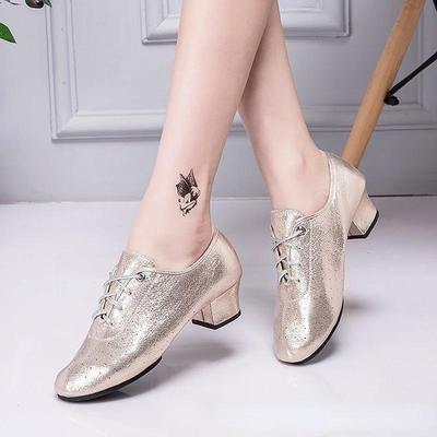 Lateinamerikanische Tanzschuhe Damen Flamenco Schuhe Lederabsatz Weiche Sohle Modern Salsa Standardtanzschuh Damen Jazz Tango Tanzschuhe