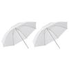 Studio Photography Umbrella Kit with 33 Inch White Umbrellas * 2 + 2M Metal Tripod Stands * 2 + E27